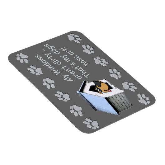 おもしろい犬漫画 – ノーズアート マグネット (右側)