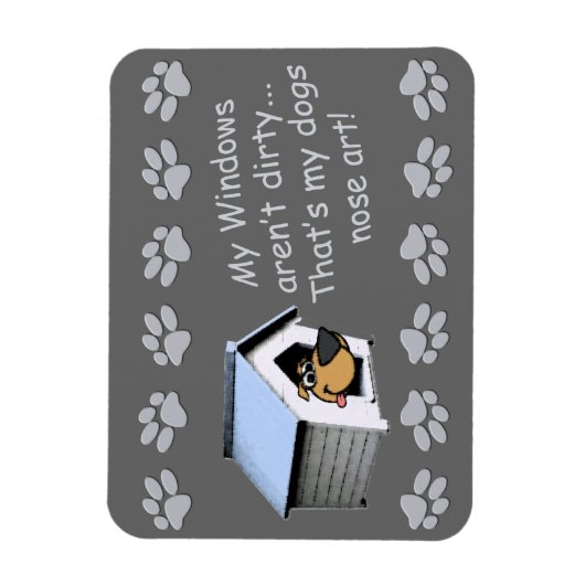 おもしろい犬漫画 – ノーズアート マグネット (縦)