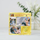 おもしろい犬猫ピースラブジョイエレガントゴールデン写真 シーズンカード (スタンド正面)