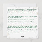 おもしろい犬猫ピースラブジョイ5枚かわいいエレガント シーズンカード (裏面)