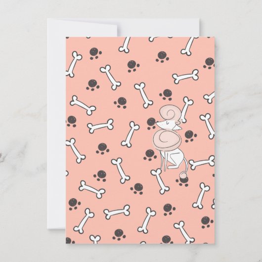 おもしろい犬猫獣医学校卒業 招待状 (裏面)