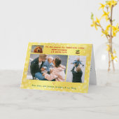 おもしろい犬猫3枚ミニマリストゴールデンエレガントズ カード (黄色い花)