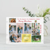 おもしろい犬猫7枚コラージュ引っ越しました シーズンカード (スタンド正面)