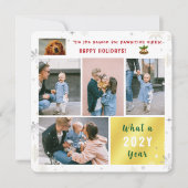 おもしろい犬猫what a年ハッピーホリデー5枚 シーズンカード (正面)
