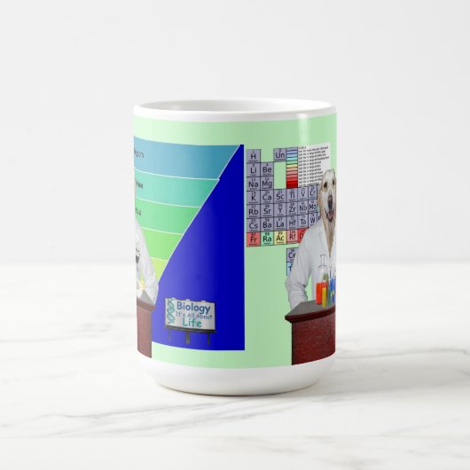 おもしろい犬生物学または化学先生のマグ コーヒーマグカップ (中央)