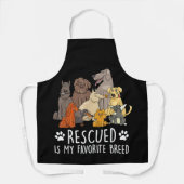 おもしろい犬男性へデザインと女ユーモアのある性 エプロン (正面)