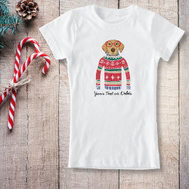 おもしろい犬着用メガネ、醜いクリスマスセーター Tシャツ