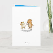 おもしろい犬着用小型帽子誕生日カード カード (裏面)