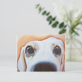 おもしろい犬絵画の ポストカード (スタンド正面)
