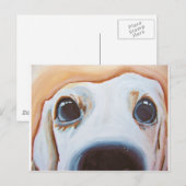 おもしろい犬絵画の ポストカード (正面/裏面)