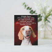 おもしろい犬考え ポストカード (スタンド正面)