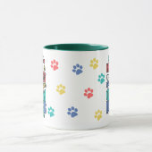 おもしろい犬臓器提供認識度コーヒーマグ マグカップ (中央)