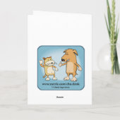 おもしろい犬衣装誕生日 カード (裏面)