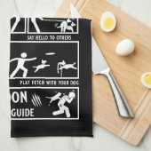 おもしろい犬訓練指導書 キッチンタオル (四つ折り)