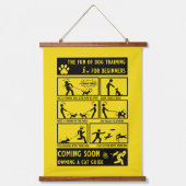 おもしろい犬訓練指導書 吊り下げ型タペストリー (正面)