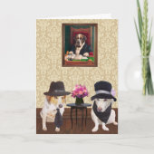 おもしろい犬誕生日からのおもしろいカップル カード (正面)