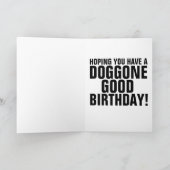 おもしろい犬誕生日カードドゴーン良い! カード (内部)