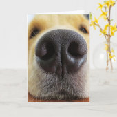 おもしろい犬誕生日カードドゴーン良い! カード (黄色い花)