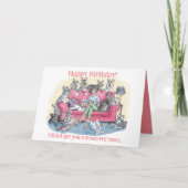 おもしろい犬誕生日カード カード (正面)