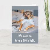 おもしろい犬誕生日カード カード (正面)