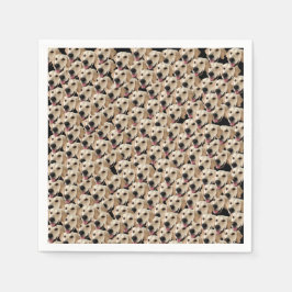 おもしろい犬誕生日パーティカスタム顔写真/ヘッド スタンダードカクテルナプキン