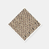 おもしろい犬誕生日パーティカスタム顔写真/ヘッド スタンダードカクテルナプキン (角)