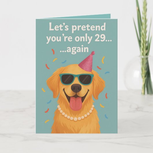 おもしろい犬誕生日 カード (正面)
