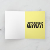 おもしろい犬誕生日、犬の年のあなたは死んだカード カード (内部)