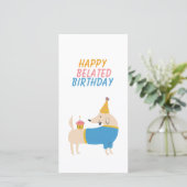 おもしろい犬遅延誕生日 カード (スタンド正面)