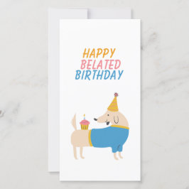 おもしろい犬遅延誕生日 カード