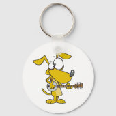 おもしろい犬遊のバンジョミュージック キーホルダー (裏面)