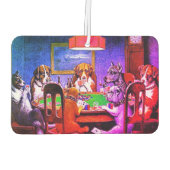 おもしろい犬遊トランプのポーカー カーエアーフレッシュナー (裏面)