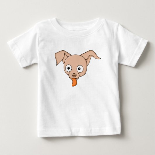 おもしろい犬顔ドッグラバーギフトTシャツ ベビーTシャツ (正面)