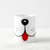 おもしろい犬顔犬口鼻かわいい動物グラフィック コーヒーマグカップ (中央)