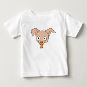 おもしろい犬顔犬好きギフトTシャツ ベビーTシャツ