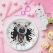 おもしろい犬顔 ペーパープレート (パーティー)