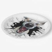 おもしろい犬顔 ペーパープレート (アングル)