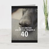 おもしろい犬鼻カスタム誕生日カードユーモア カード (正面)