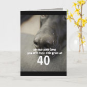 おもしろい犬鼻カスタム誕生日カードユーモア カード (黄色い花)