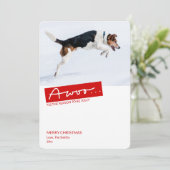おもしろい犬2写真テンプレートクリスマスカード シーズンカード (スタンド正面)