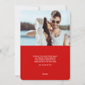 おもしろい犬2写真テンプレートクリスマスカード シーズンカード (裏面)