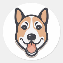 おもしろい犬2 ラウンドシール