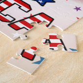 おもしろい犬7月4日 ジグソーパズル (側面)