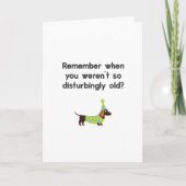 おもしろい犬、あなたが古くなかった時を思い出しなさい カード (正面)