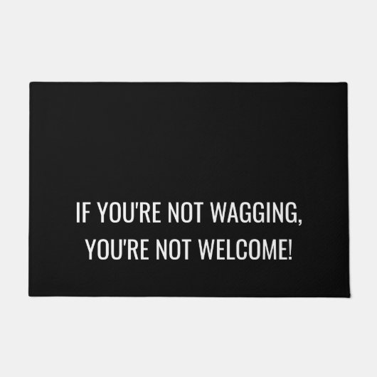 おもしろい犬 |あなたはもしの遅れ ドアマット (正面)