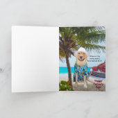 おもしろい犬、おもしろい愛の息子、父の日 カード (内部)