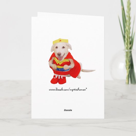 おもしろい犬 カード (裏面)