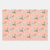 おもしろい犬&キャットペッツ漫画 ラッピングペーパーシート (正面3)