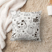 おもしろい犬 クッション (ブランケット)