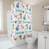 おもしろい犬 シャワーカーテン (インサイチュ)